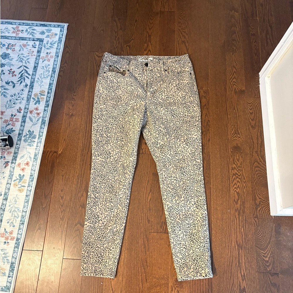 Seven7 Tan Leopard Print Jeans